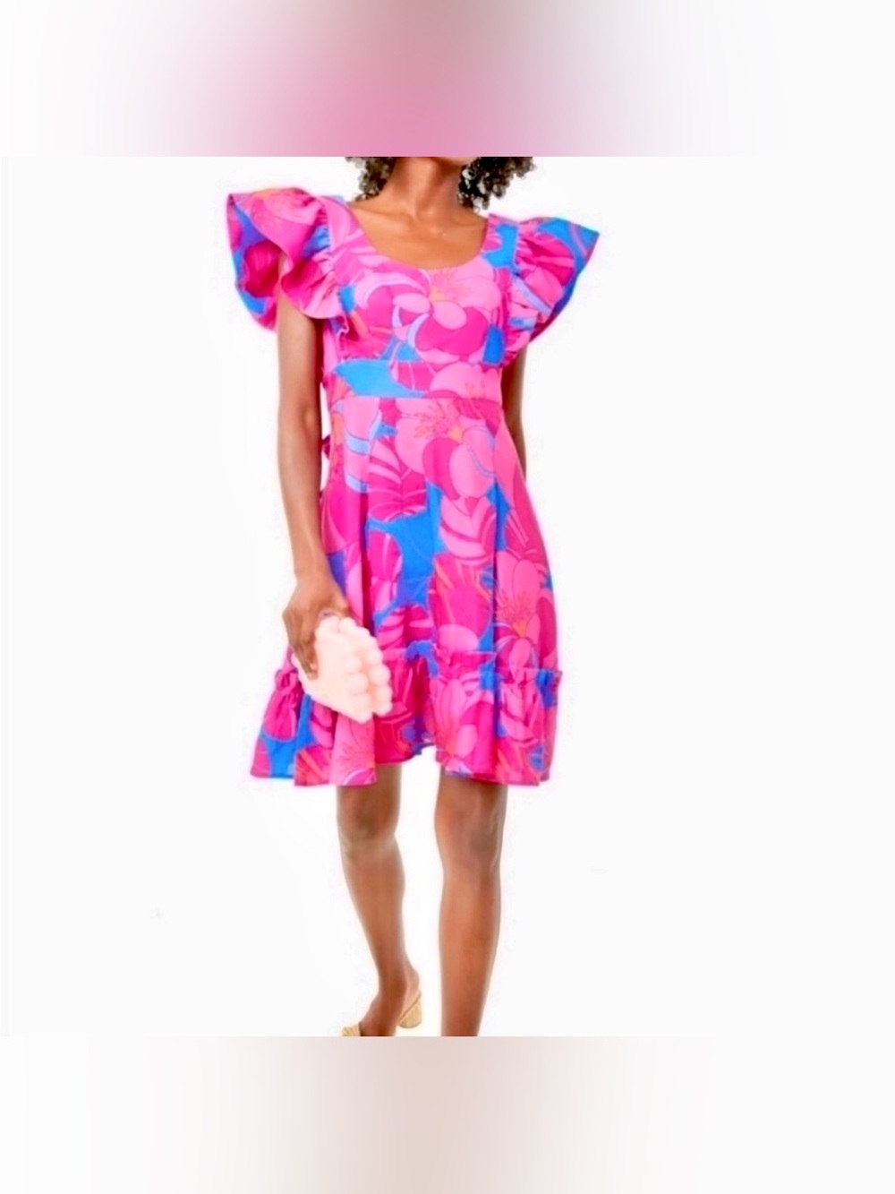 Tuckernuck X Cameran Eubanks Wimberly Wild Azalea Dress Linen Pink Dress Medium - Picture 8 of 11